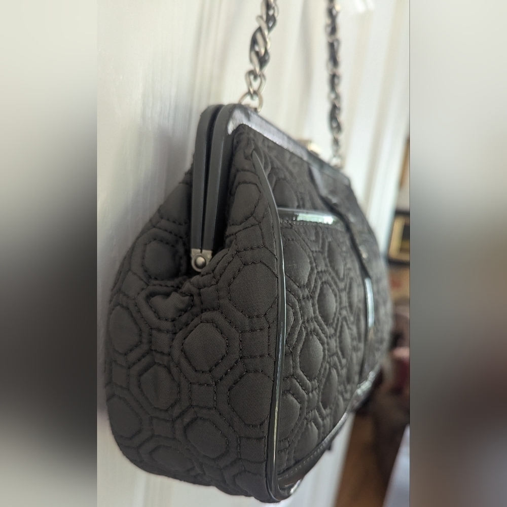 Vera Bradley Quilted & Patent Woven Chain Strap Handbag - Picture 2 of 11